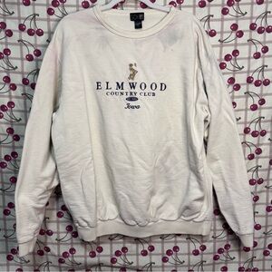 Ivory Elmwood Country Club Iowa Crewneck Sweater